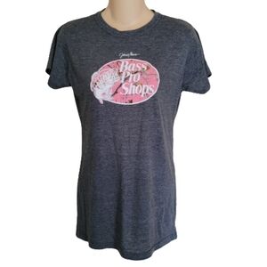 Bass Pro Shop Gray Crew Neck Logo T-shirt Size Women's Large NEW